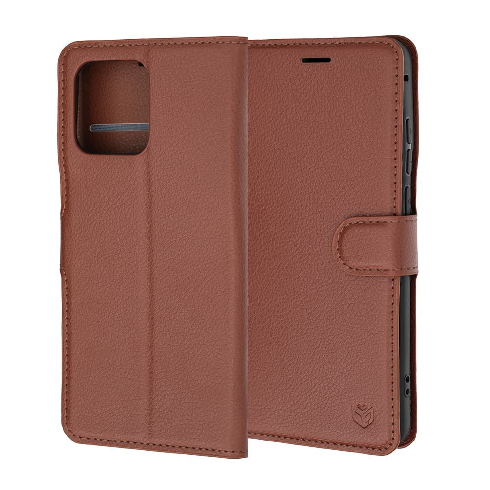 Kožené pouzdro Techsuit Leather Folio pro Motorola Edge 70 Fusion hnědé - náhled 4