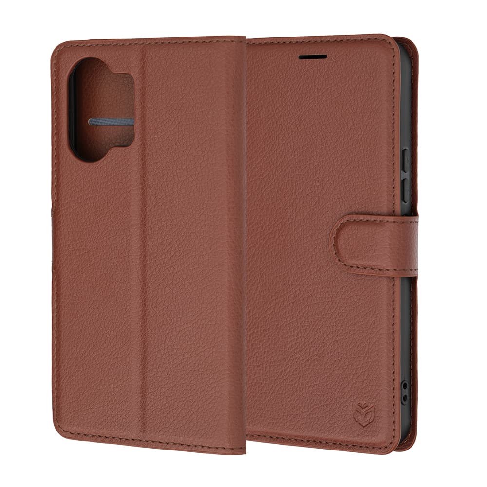 Kožené pouzdro Techsuit Leather Folio pro Xiaomi Poco X8 Pro Max hnědé - náhled 4