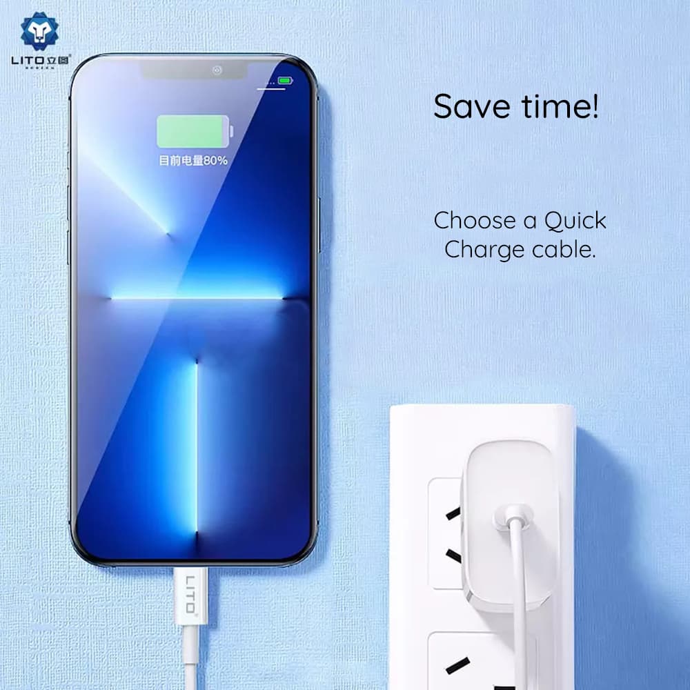 Lito Datový kabel Type-C to Type-C Rychlonabíjecí PD18W 2m Bílý - náhled 4