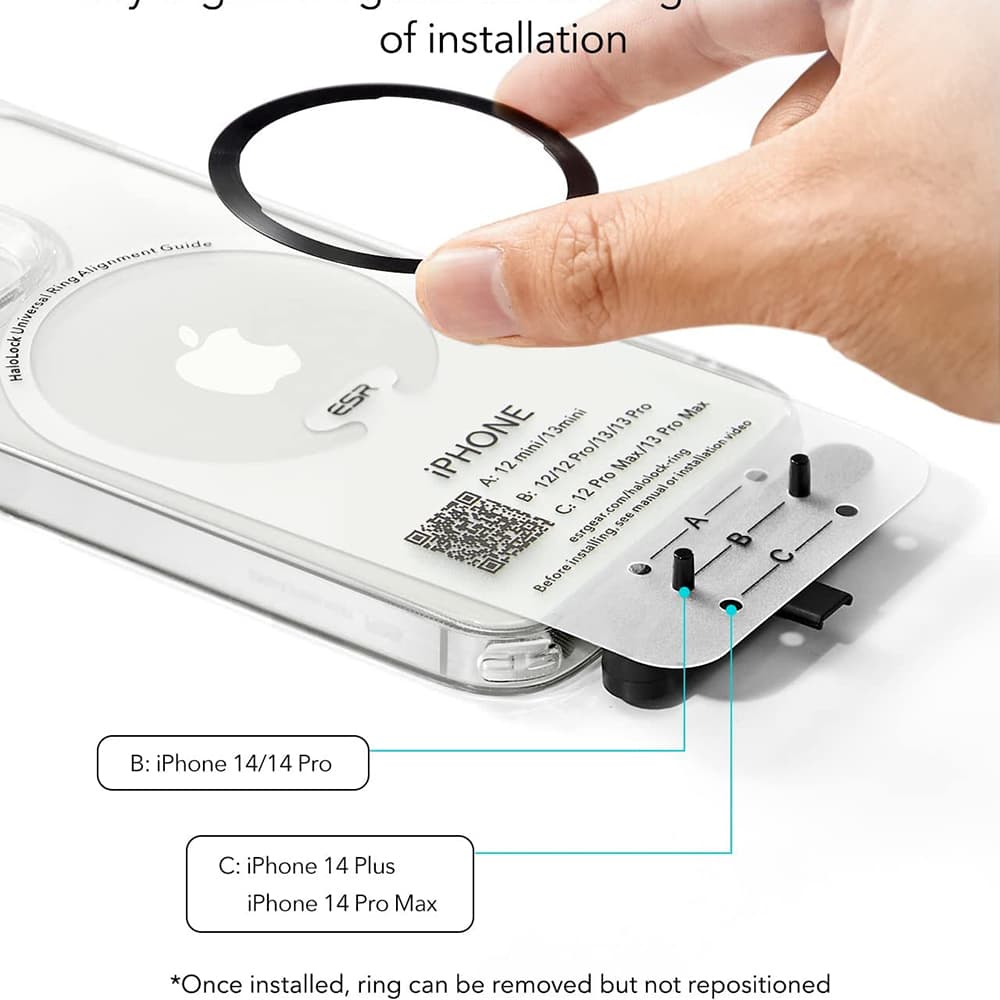 ESR Adapter HaloLock (2 balení) kompatibilní s MagSafe univerzální kroužek na telefon pro Samsung iPhone černá stříbrná - náhled 4