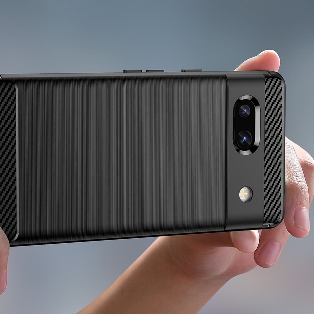 Techsuit Karbon Silikonové pouzdro Google Pixel 7a Černé - náhled 4