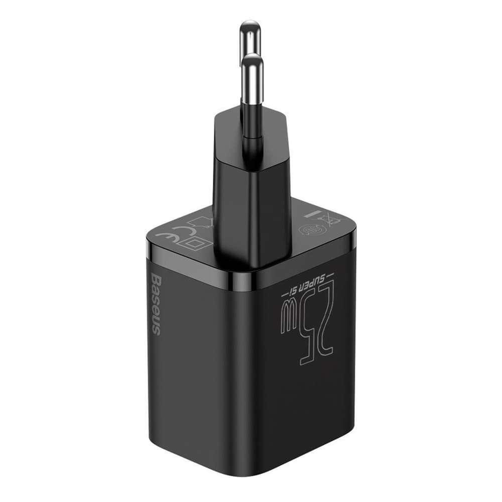 Baseus - nástěnná nabíječka Super Si (TZCCSUP-L01) - včetně kabelu typu C, USB-C, PD25W, 3A, 1m - černá - náhled 4