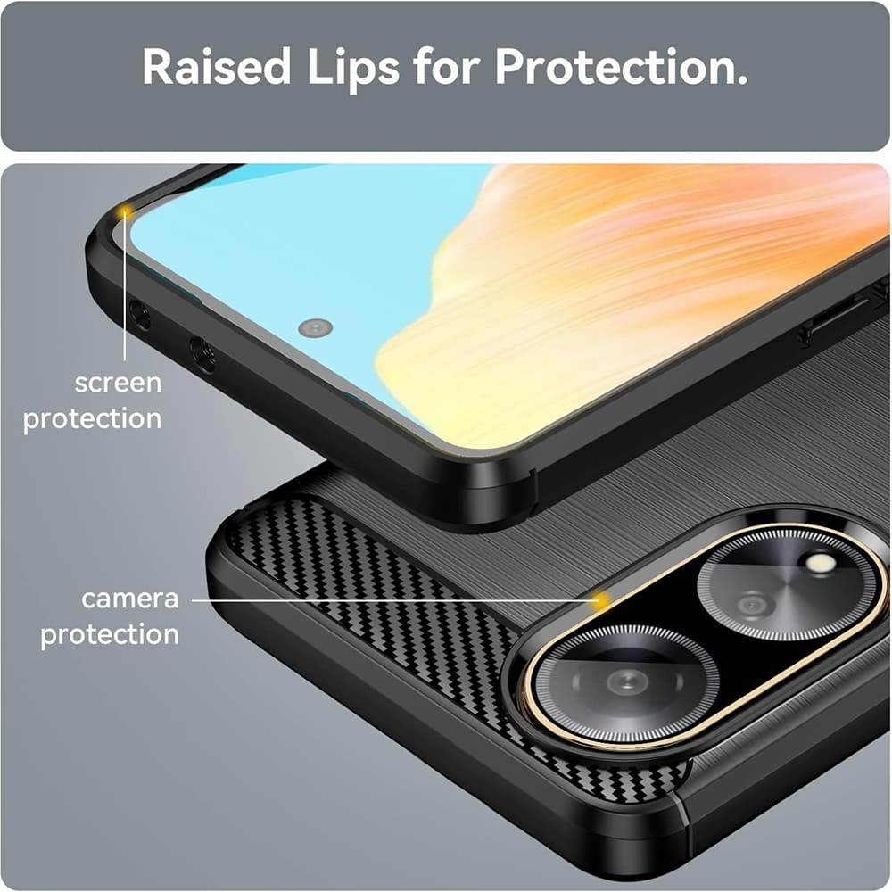 Techsuit Karbon silikon Oppo A98 5G Černá - náhled 4