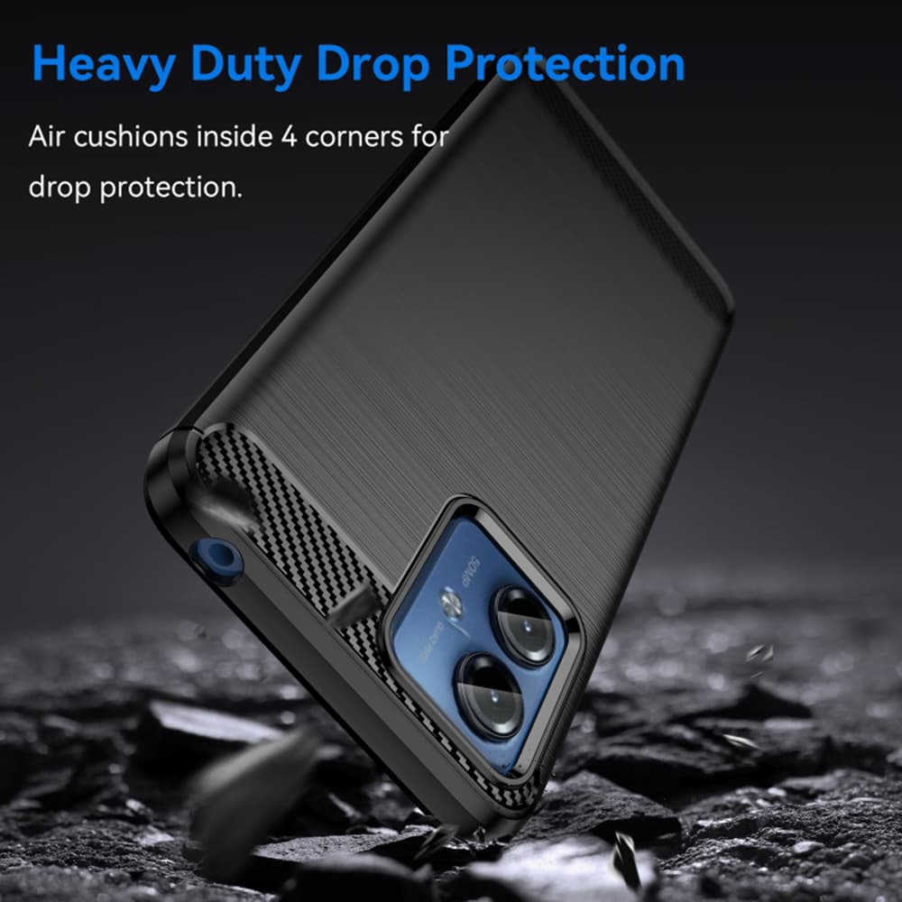 Techsuit Karbon Silikon Motorola Moto G14 Černý - náhled 4
