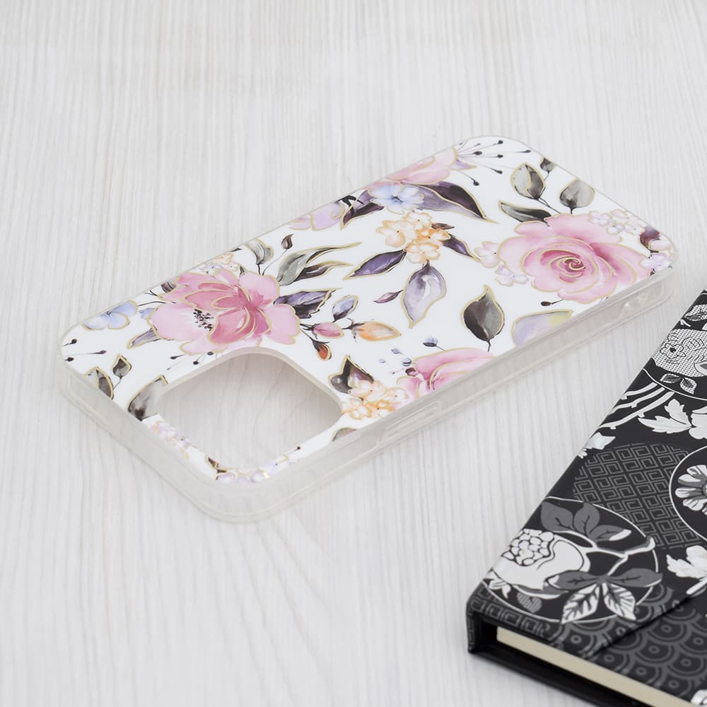 Techsuit Mramorová série iPhone 15 Pro Max Chloe bílá - náhled 4