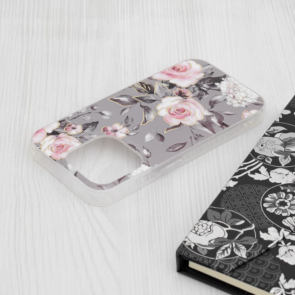 Pouzdro Techsuit Marble Series pro iPhone 15 Pro Bloom of Ruth Gray - náhled 4