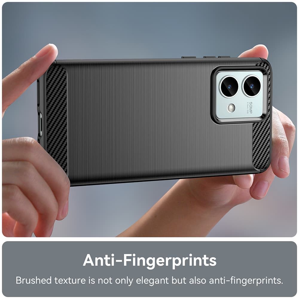 Techsuit Karbon Silikon Motorola Moto G84 Černý - náhled 4