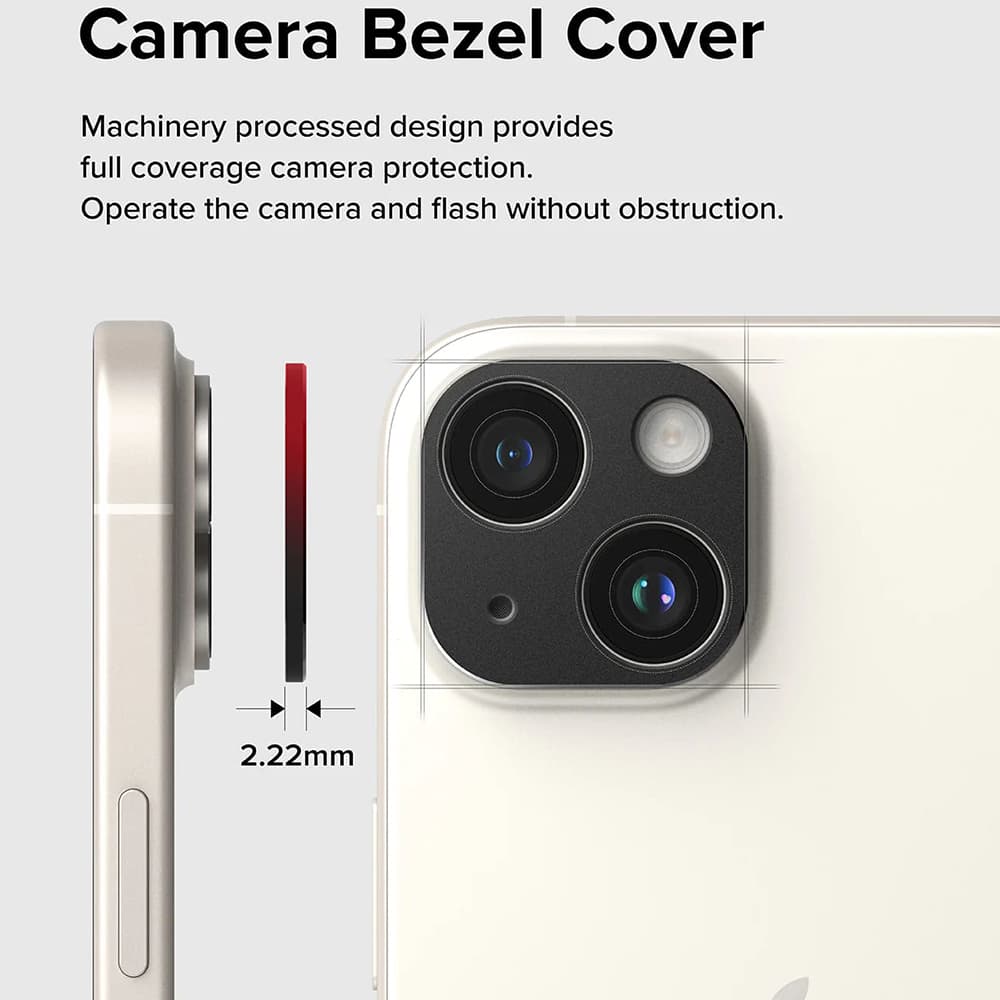 Ringke Styling fotoaparátu iPhone 15 iPhone 15 Plus Black - náhled 4