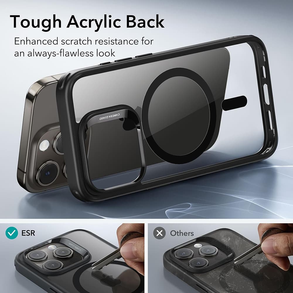ESR Classic Hybrid HaloLock iPhone 15 Pro Max Čirá černá - náhled 4