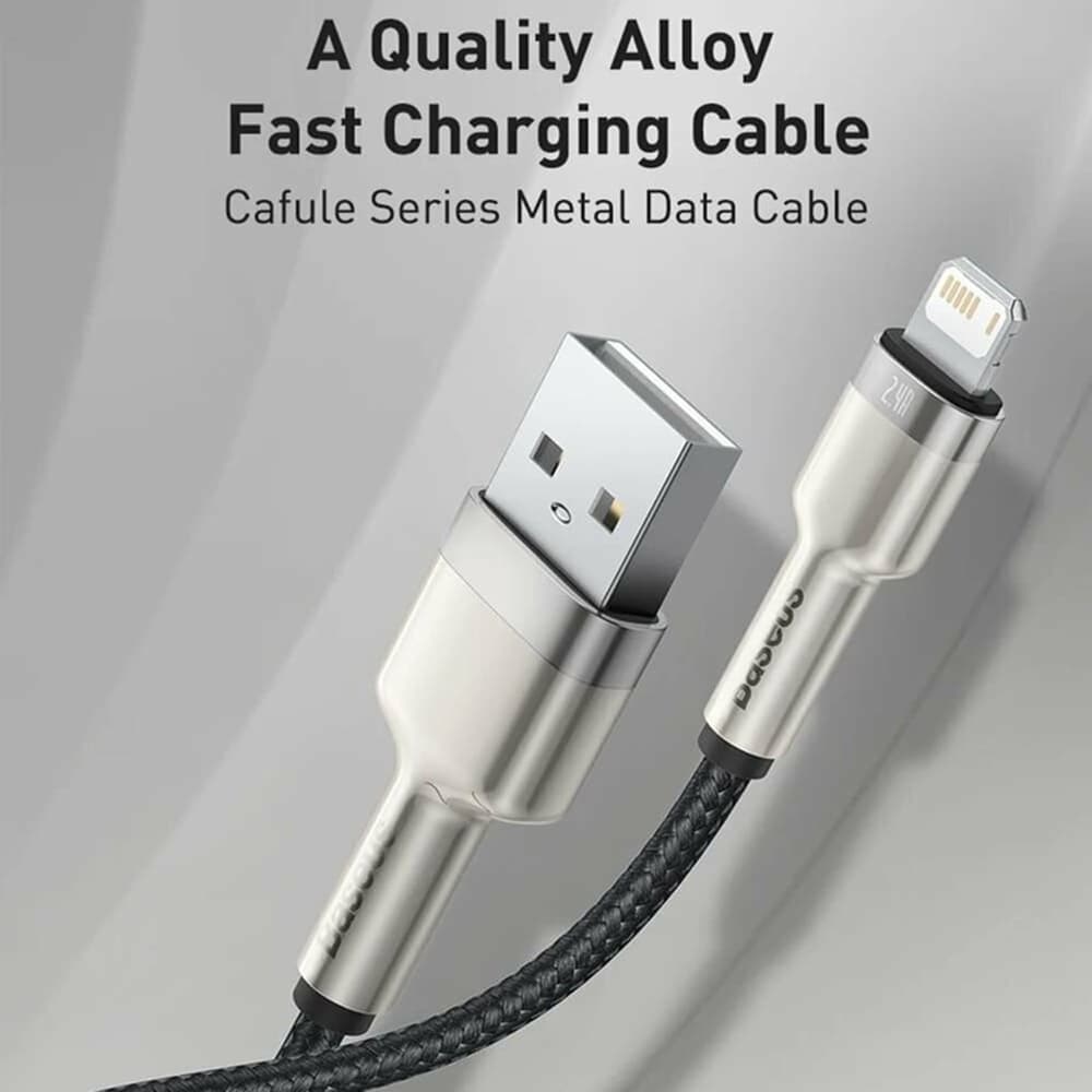 Baseus Kabel Cafule Series Metal USB Lightning 1m černý - náhled 4