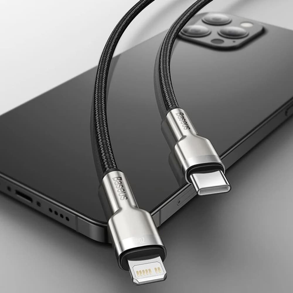 Baseus Kabel Cafule Type-C na Lightning 20W 25cm Černý - náhled 4