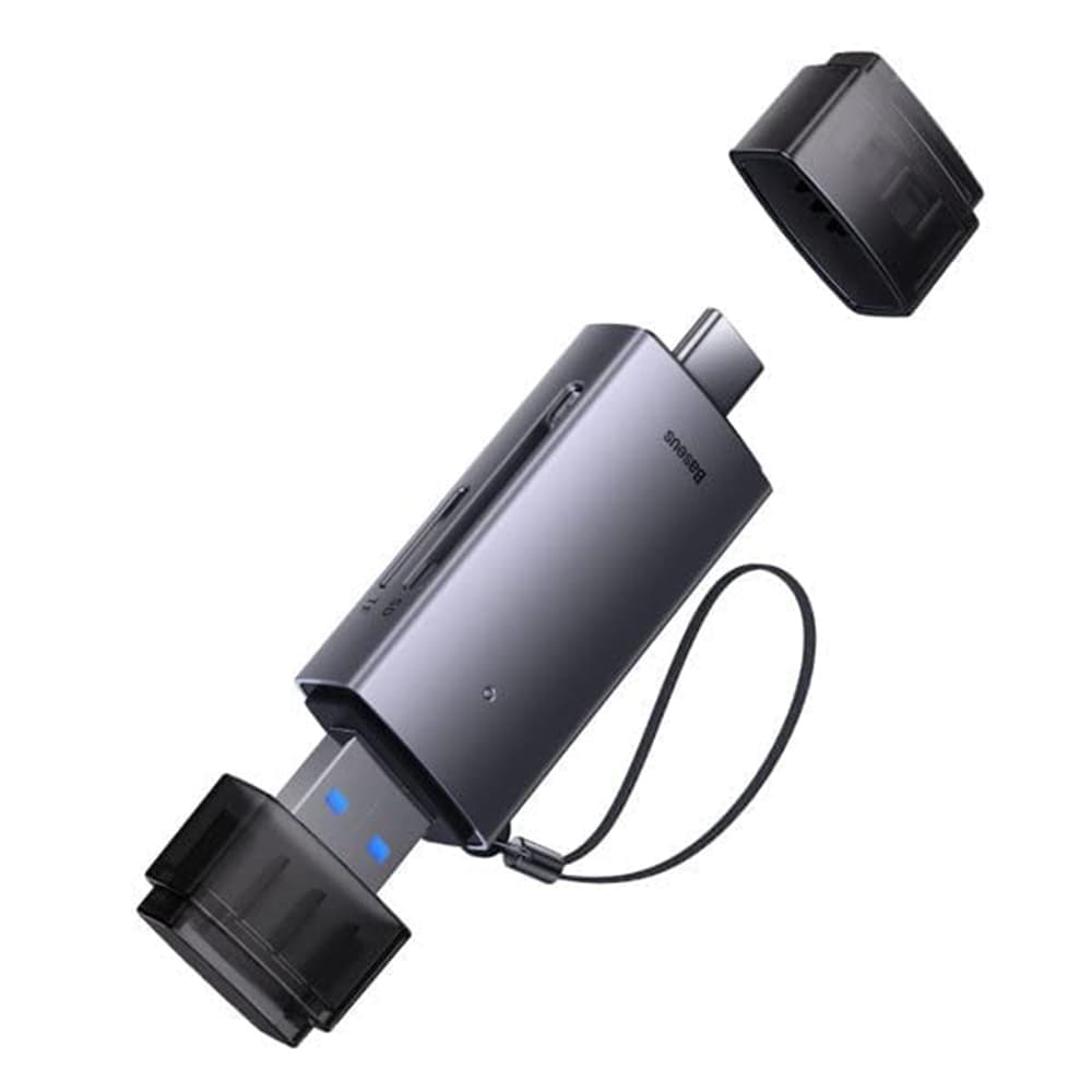 Baseus Čtečka karet Lite Series WKQX060113 USB Type-C 3.0 MicroSD SD šedá - náhled 4