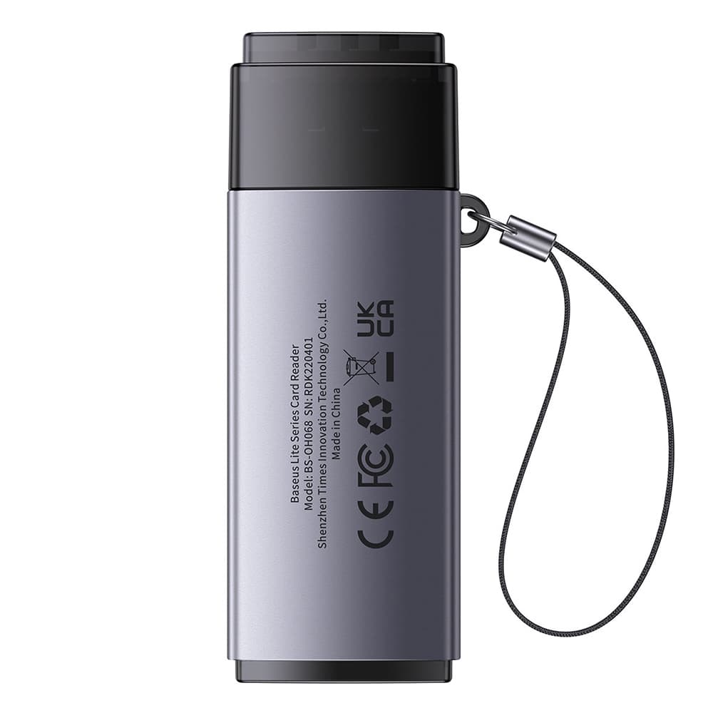 Baseus Čtečka karet Lite Series USB SD TF šedá - náhled 4