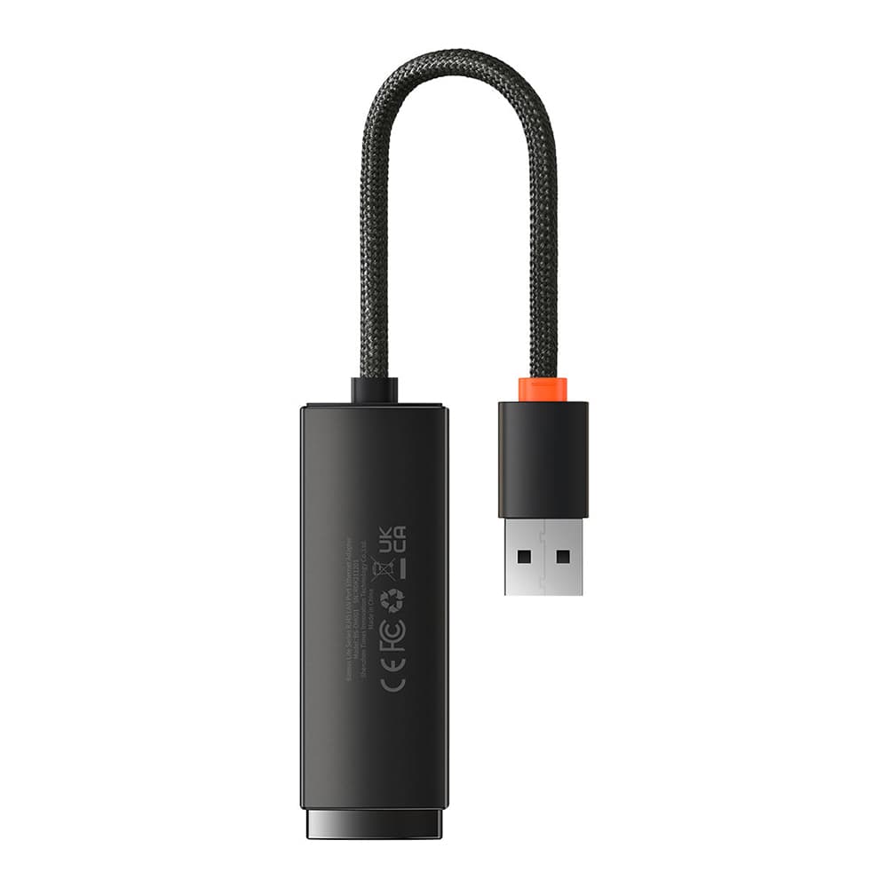 Baseus LAN adaptér WKQX000001 USB na RJ45 LAN 100Mbps černý - náhled 4