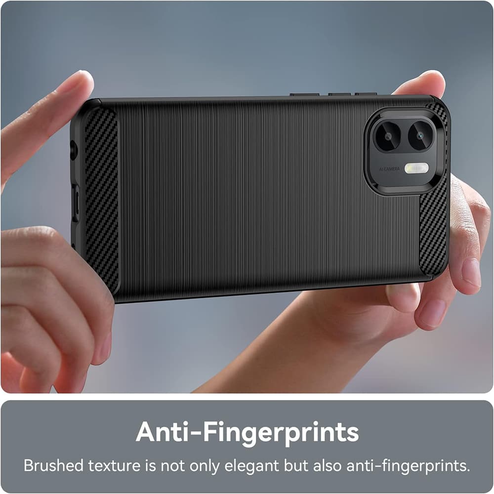 Techsuit Karbon Silikon Xiaomi Redmi A1+ A2+ Černý - náhled 4