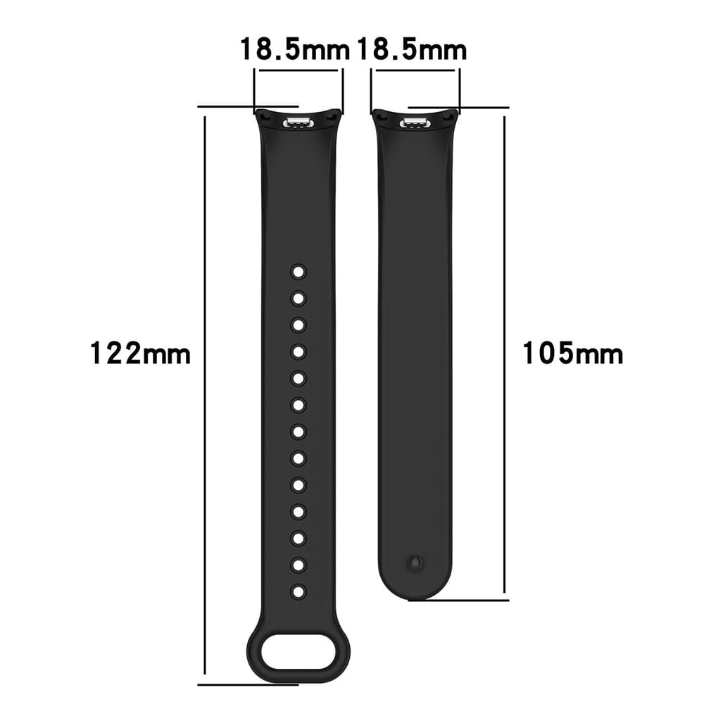 Techsuit - řemínek k hodinkám (W014) - Xiaomi Mi Band 8 / 8 NFC / 9 / 9 NFC / 10 - náhradní šedý - náhled 4