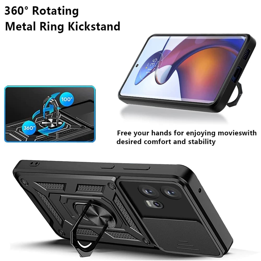 Techsuit CamShield Series pro Motorola Edge 30 Fusion Černá - náhled 4