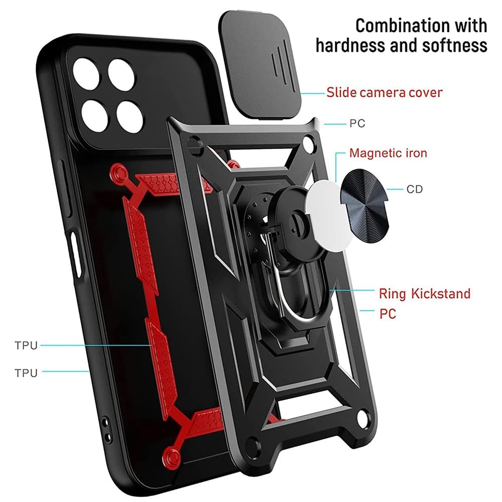Techsuit CamShield Série Honor X6 X8 5G 70 Lite Černá - náhled 4