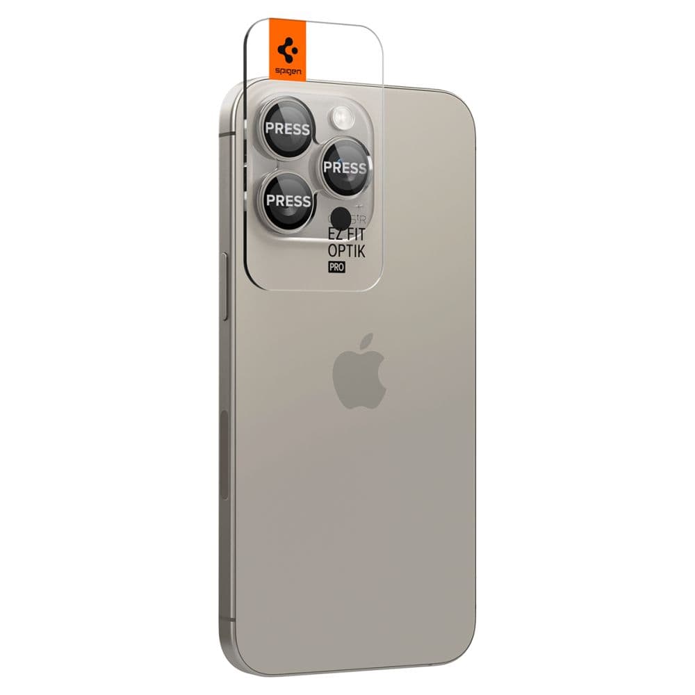 Spigen Optik.tR EZ Fit Pro Camera Glass 2 kusy iPhone 14 15 16 Pro Max - náhled 4