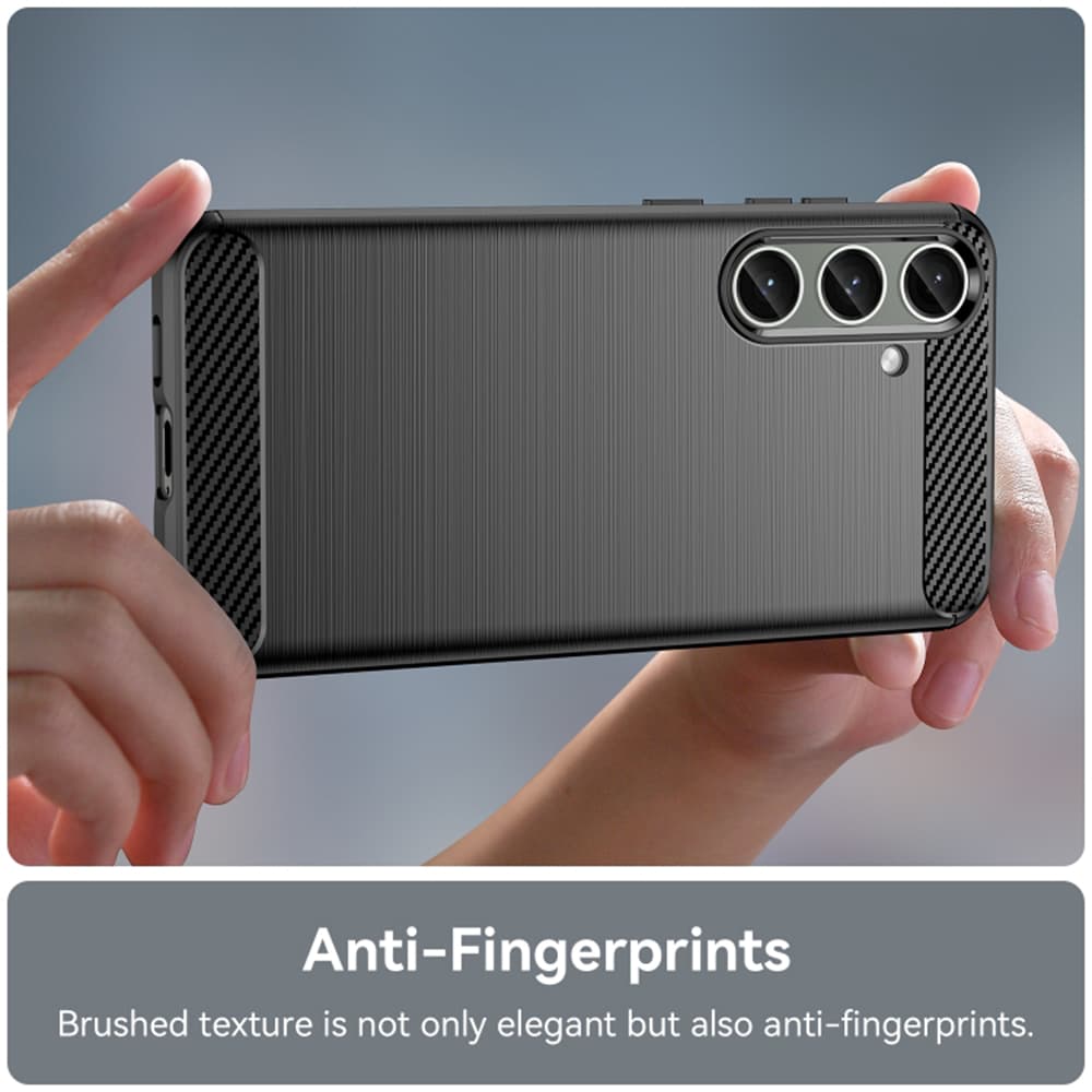 Techsuit Karbon Silikon Samsung Galaxy S24 Plus Černý - náhled 4