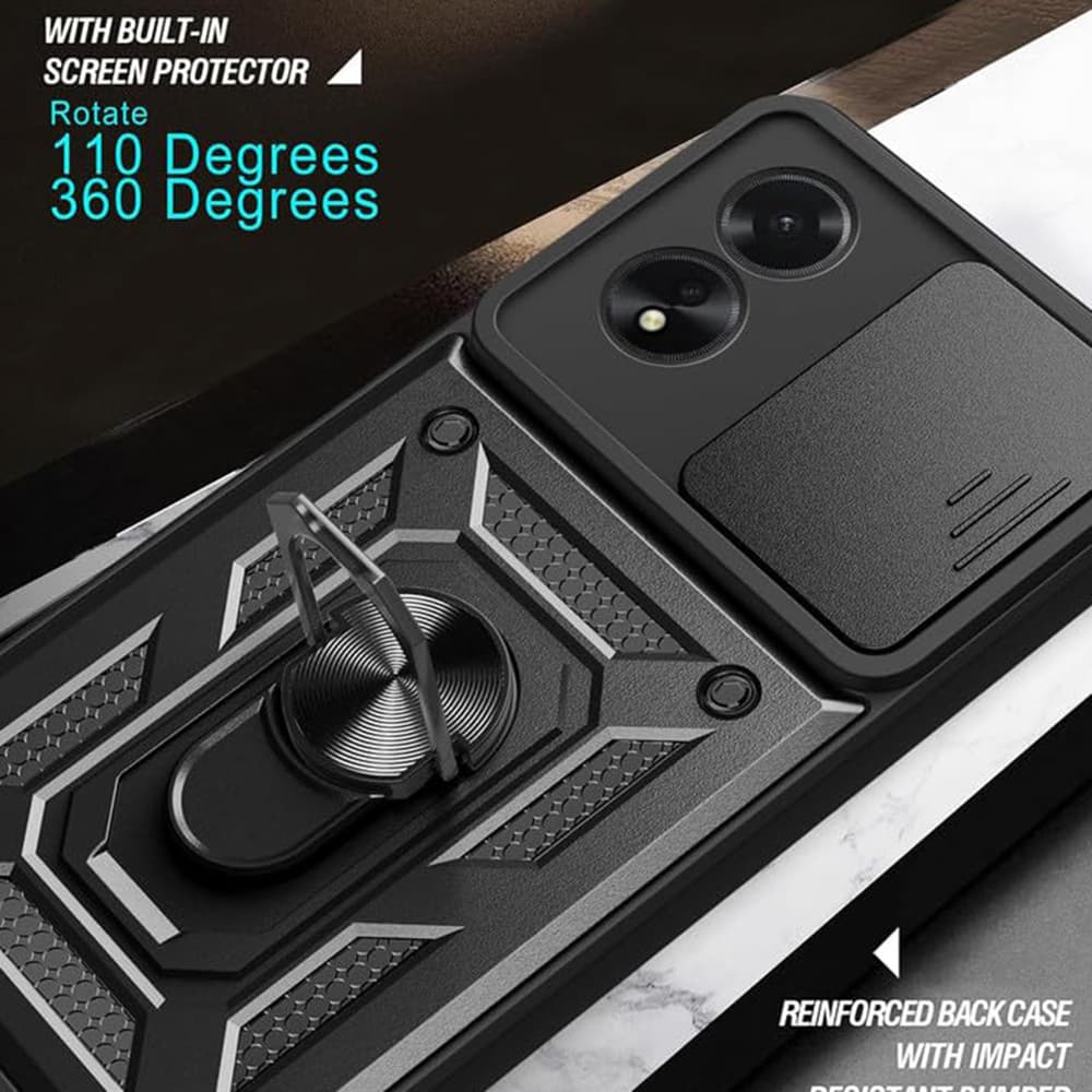 Techsuit CamShield Series pro Oppo A58 4G Černá - náhled 4