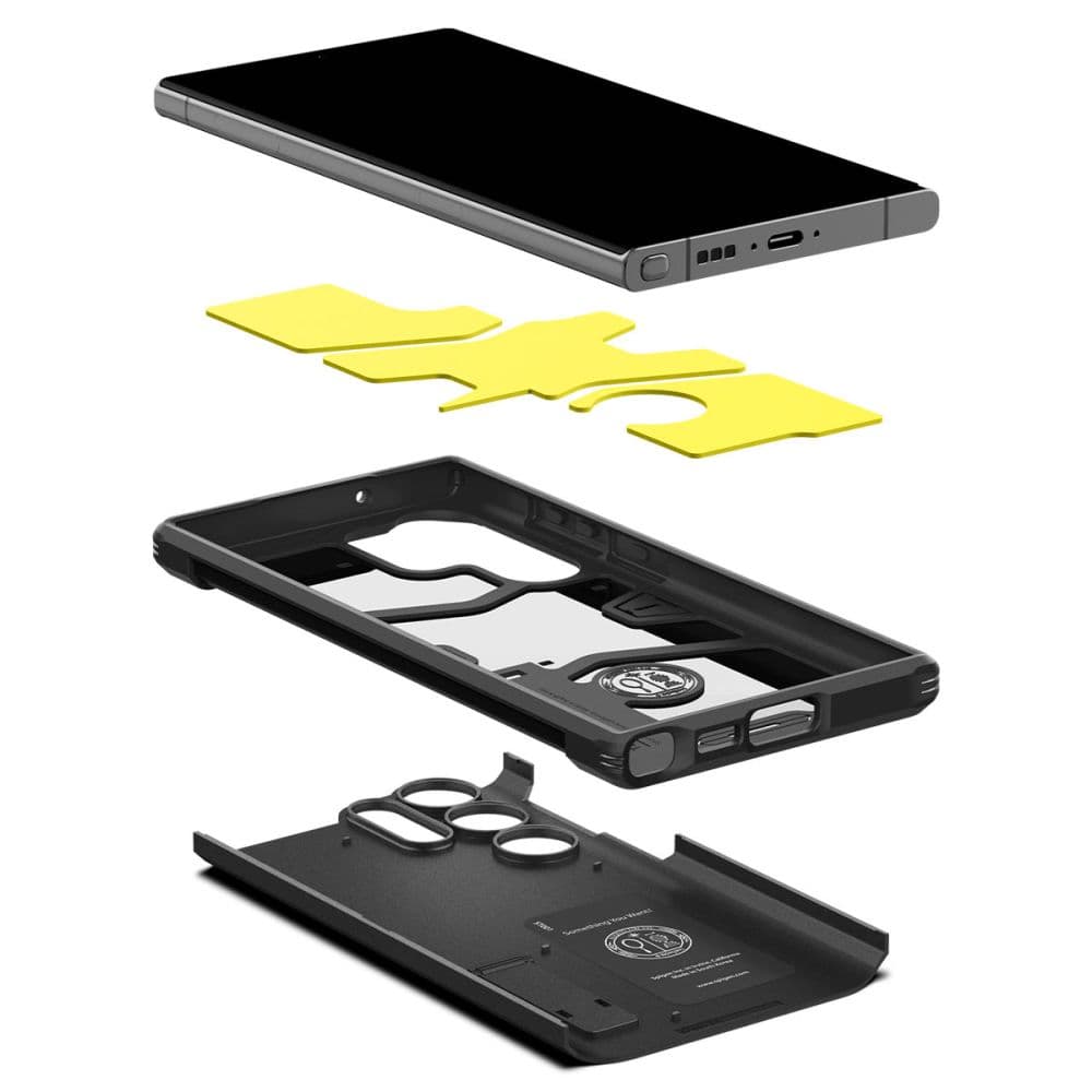 Pouzdro Spigen Tough Armor pro Samsung Galaxy S23 Ultra černé - náhled 4
