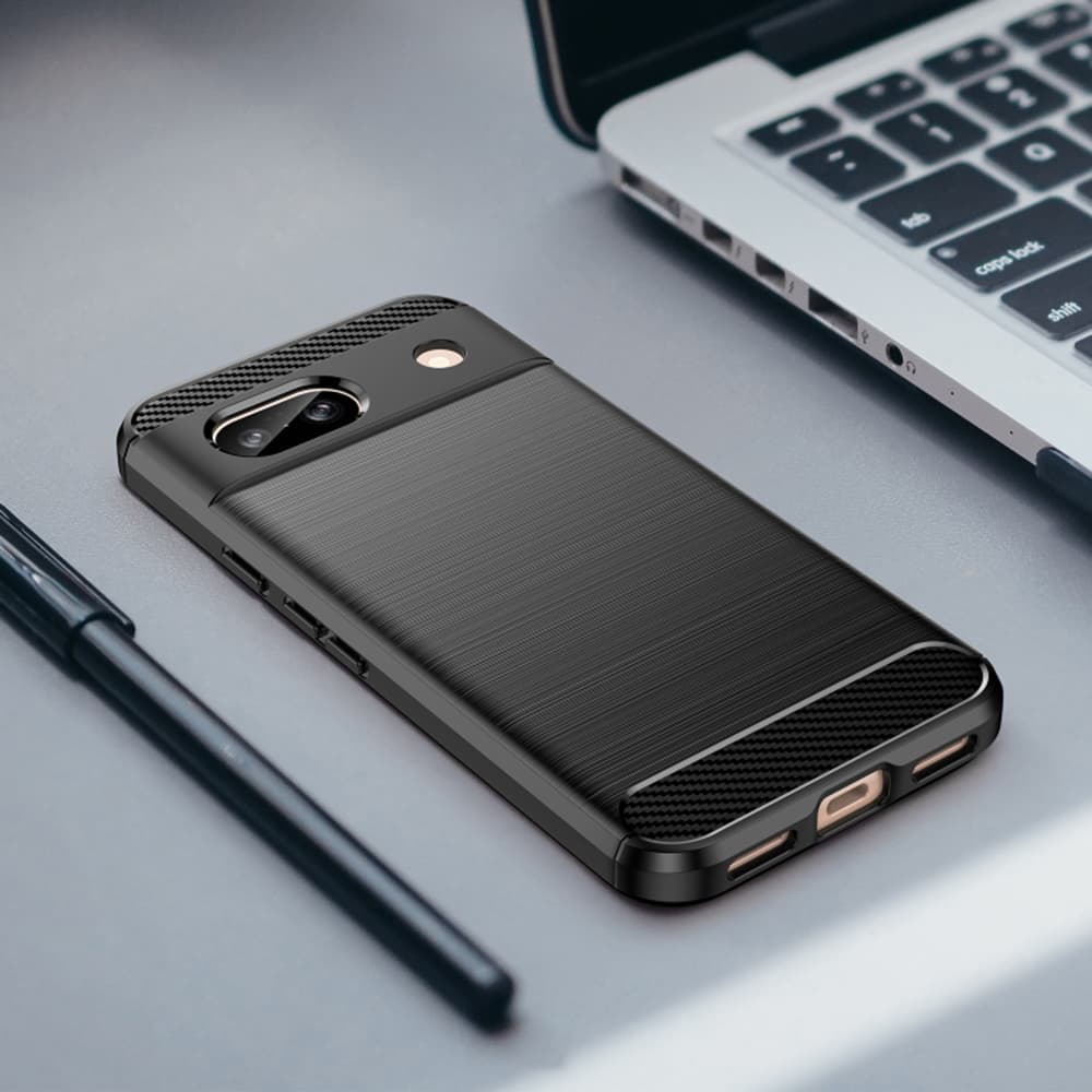 Techsuit Karbon Silikon Google Pixel 8a Černý - náhled 4