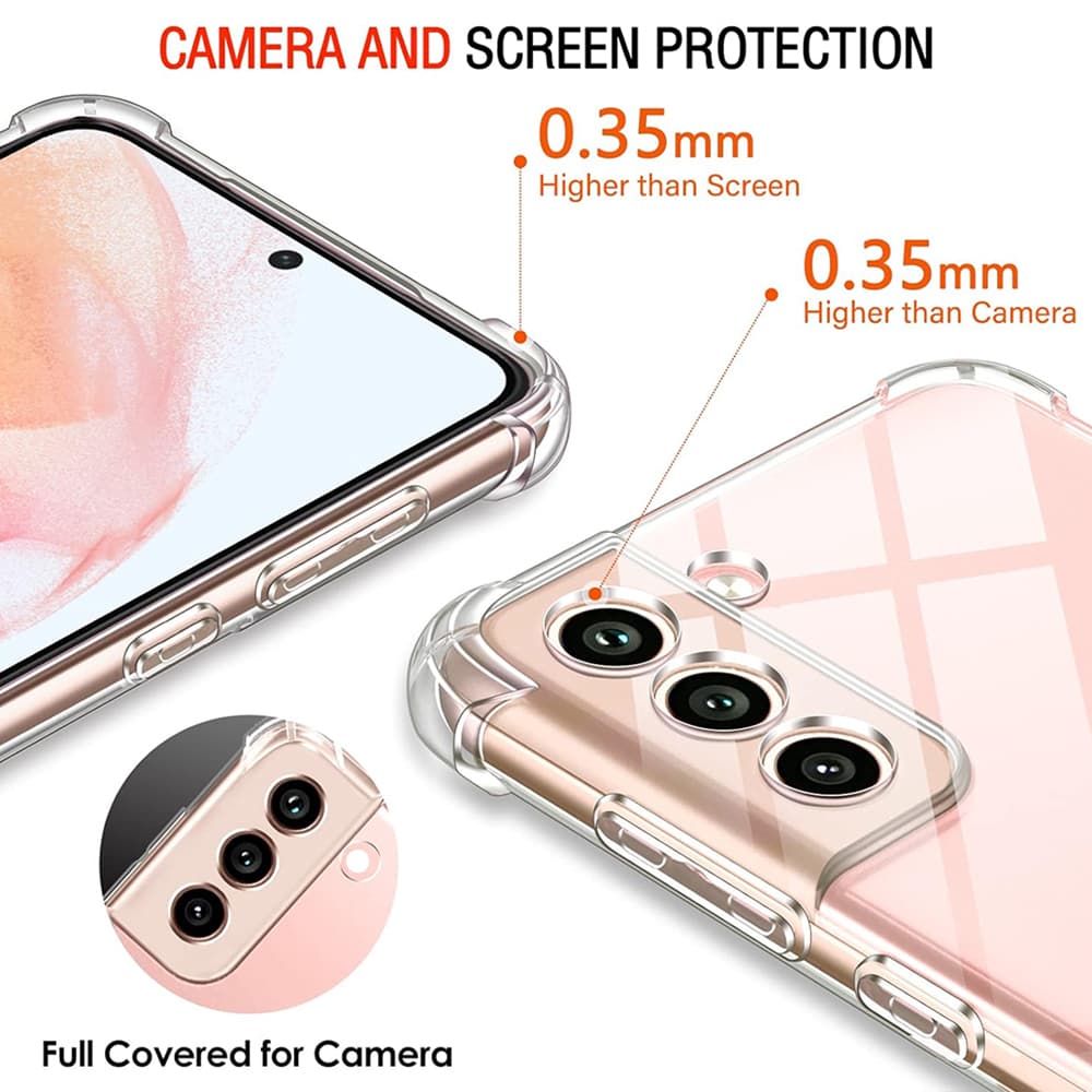 Techsuit nárazuvzdorný průhledný silikon Samsung Galaxy S22 5G - náhled 4