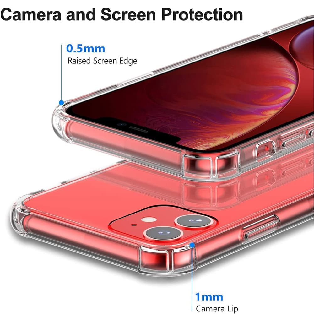 Techsuit Nárazuvzdorný Průhledný Silikonový Kryt iPhone 12 mini Clear - náhled 4