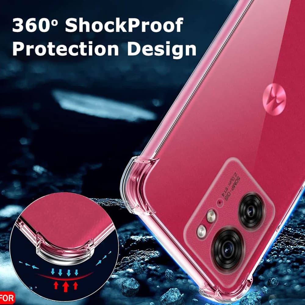 Techsuit Nárazuvzdorný Průhledný Silikon Motorola Edge 40 Edge 2023 - náhled 4