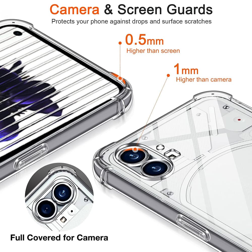Techsuit Nárazuvzdorný průhledný silikon Nothing Phone (1) Clear - náhled 4