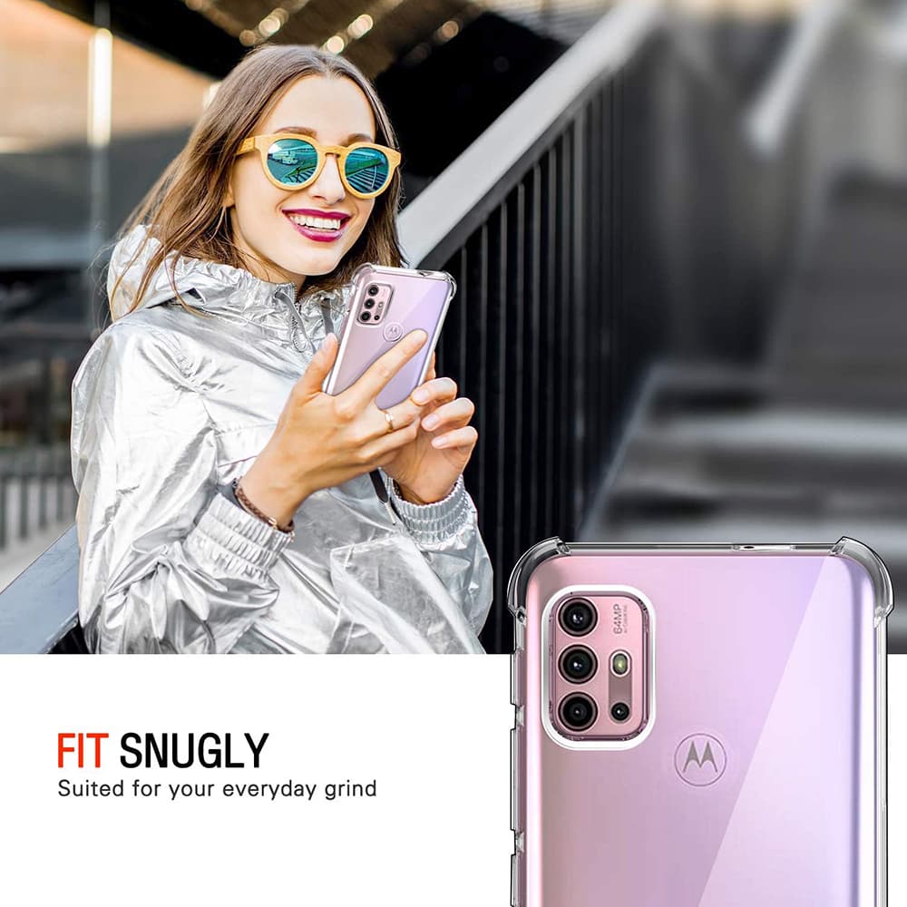 Techsuit Nárazuvzdorný Průhledný Silikon Motorola Moto G10 G20 G30 - náhled 4