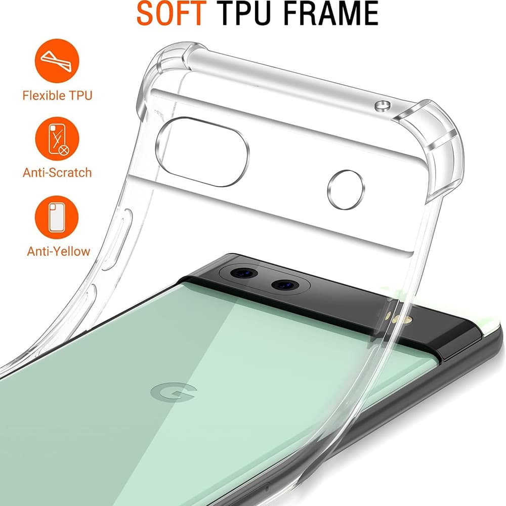 Techsuit Nárazuvzdorný Průhledný Silikon Google Pixel 6a - náhled 4