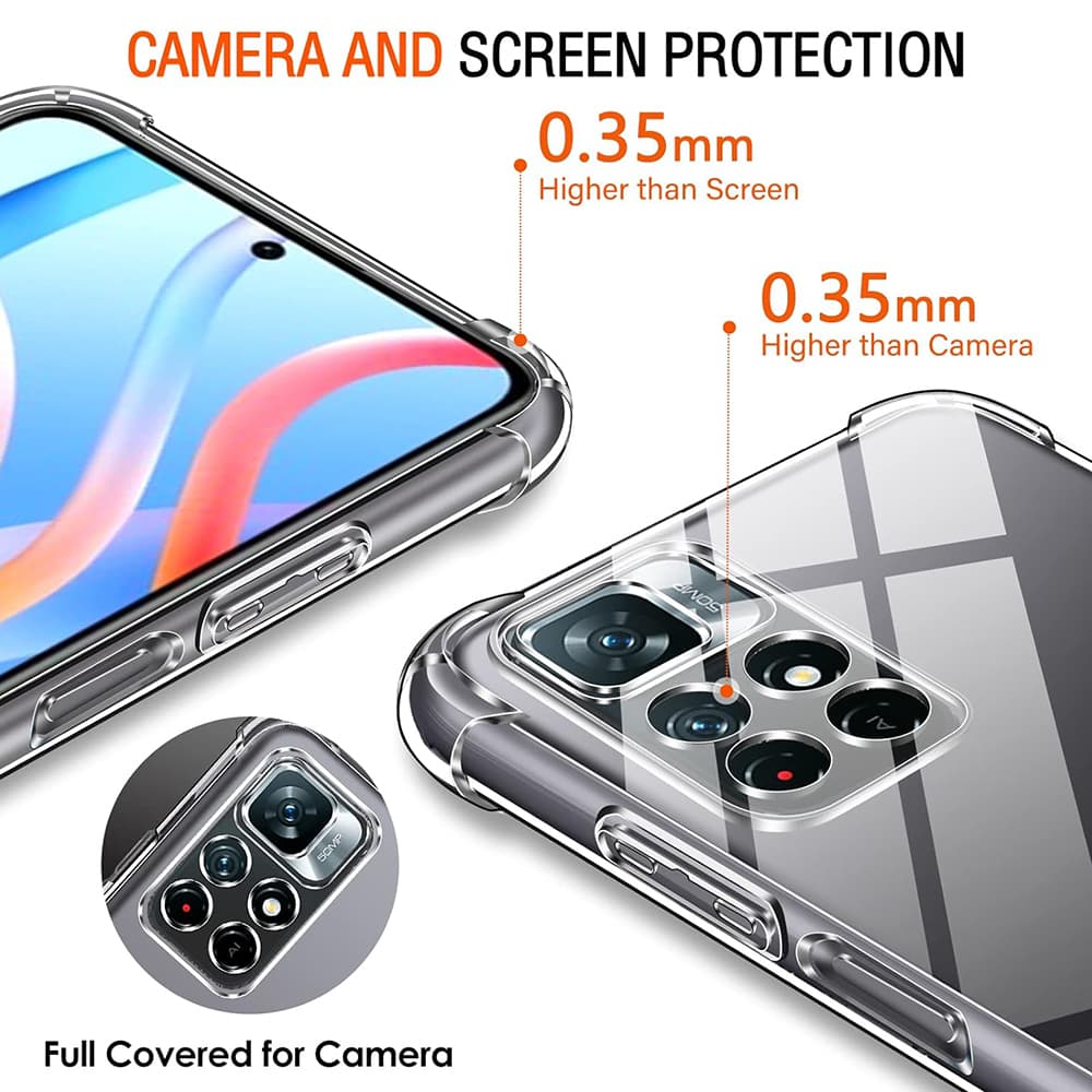 Techsuit Nárazuvzdorný silikon Xiaomi Redmi Note 11 Note 11S Průhledný - náhled 4