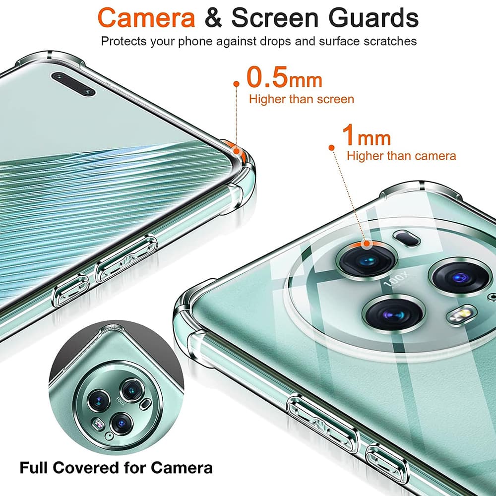 Techsuit Nárazuvzdorný Průhledný Silikon Honor Magic5 Pro Clear - náhled 4