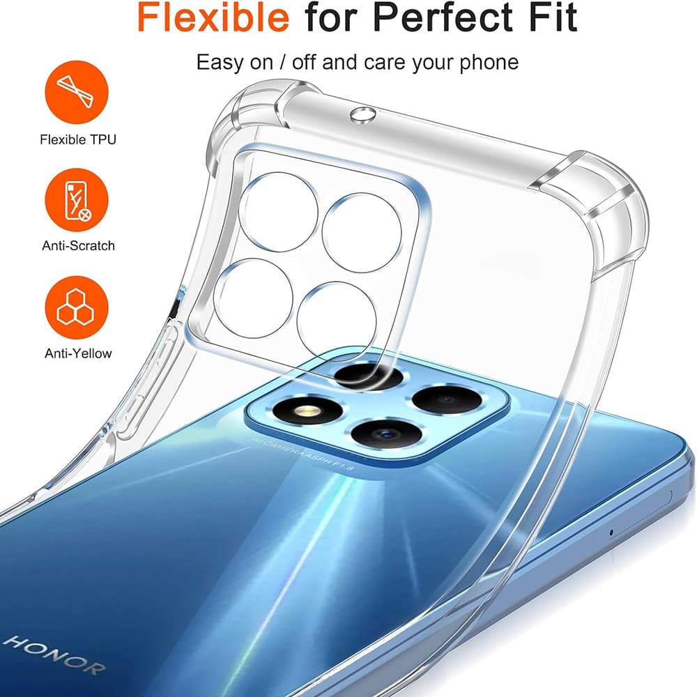 Techsuit Nárazuvzdorný Průhledný Silikon Honor X6 X8 5G 70 Lite - náhled 4