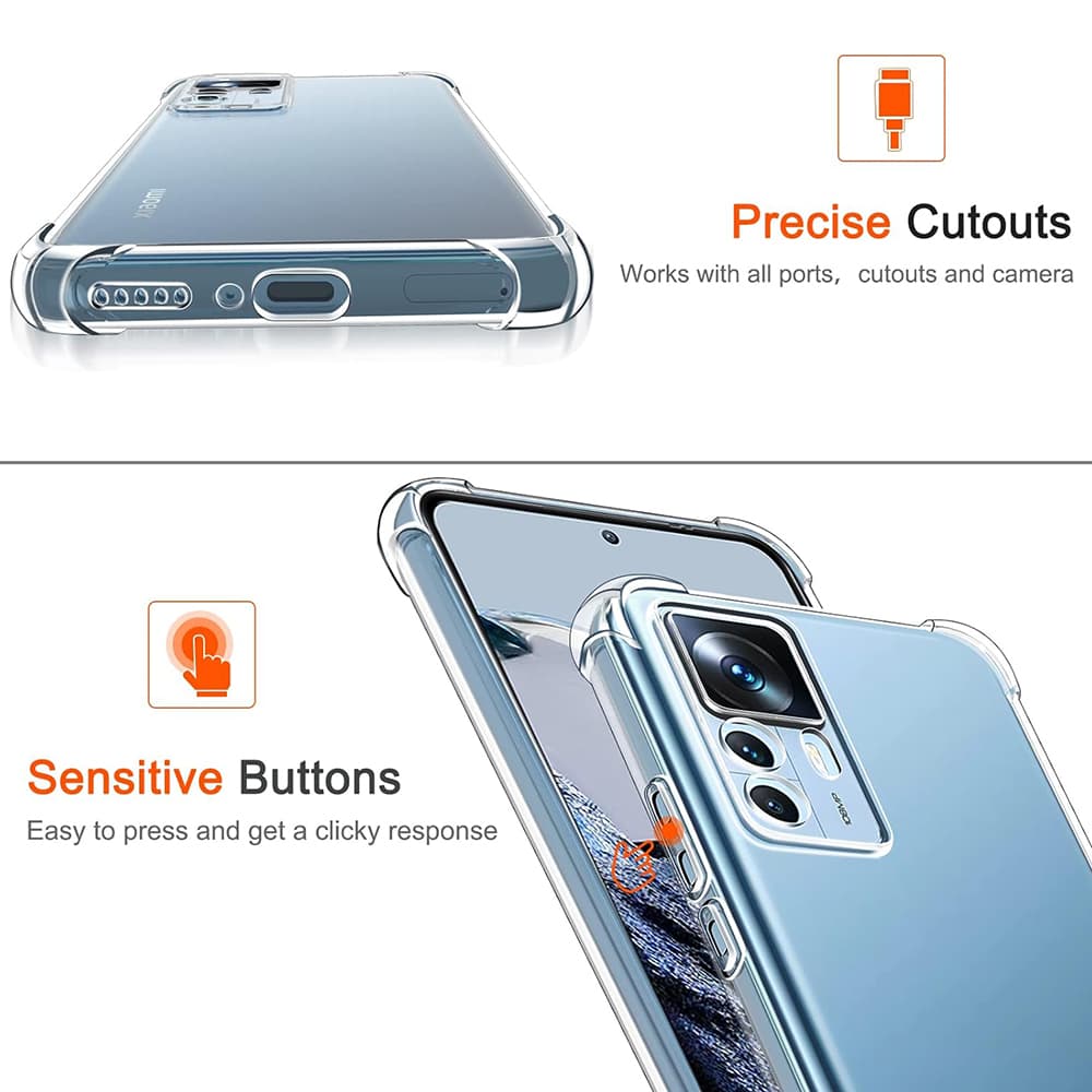 Techsuit Nárazuvzdorný Čirý Silikon Xiaomi 12T 12T Pro Clear - náhled 4