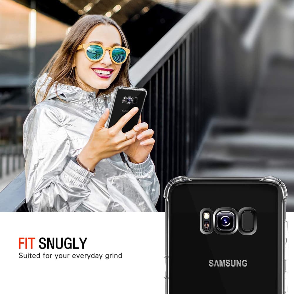 Techsuit Nárazuvzdorný Silikon Samsung Galaxy S8 Plus Clear - náhled 4