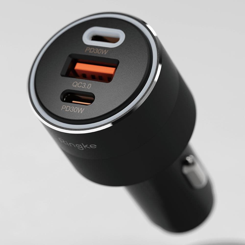 Ringke Autonabíječka 2x Type-C PD30W QC3.0 Ambientní Černá - náhled 4