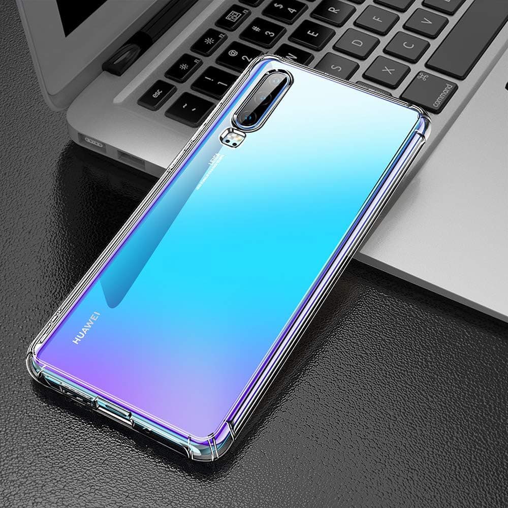 Techsuit Nárazuvzdorný Průhledný Silikon Huawei P30 Clear - náhled 4