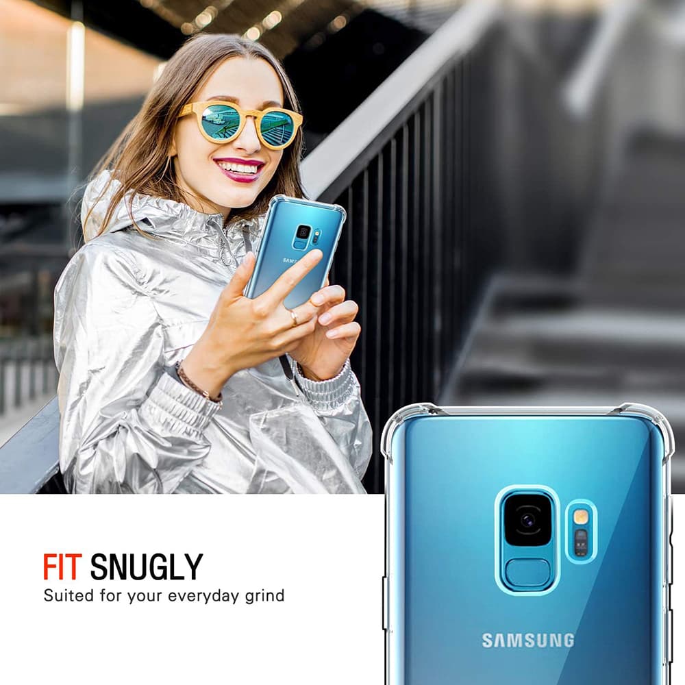 Techsuit Nárazuvzdorný Průhledný Silikon Samsung Galaxy S9 Clear - náhled 4