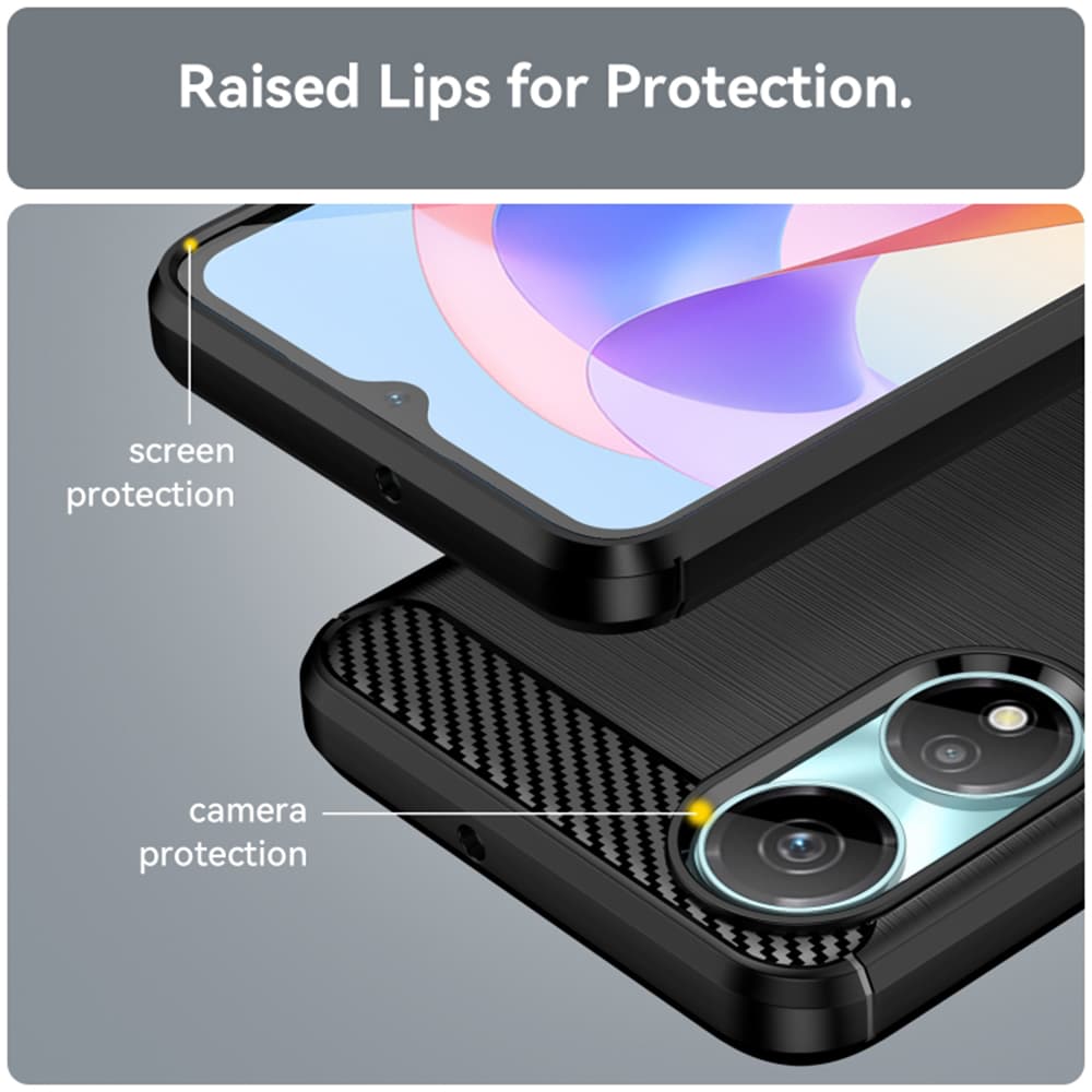 Techsuit Karbon Silikon Honor X7b X7b 5G 90 SMART Černý - náhled 4