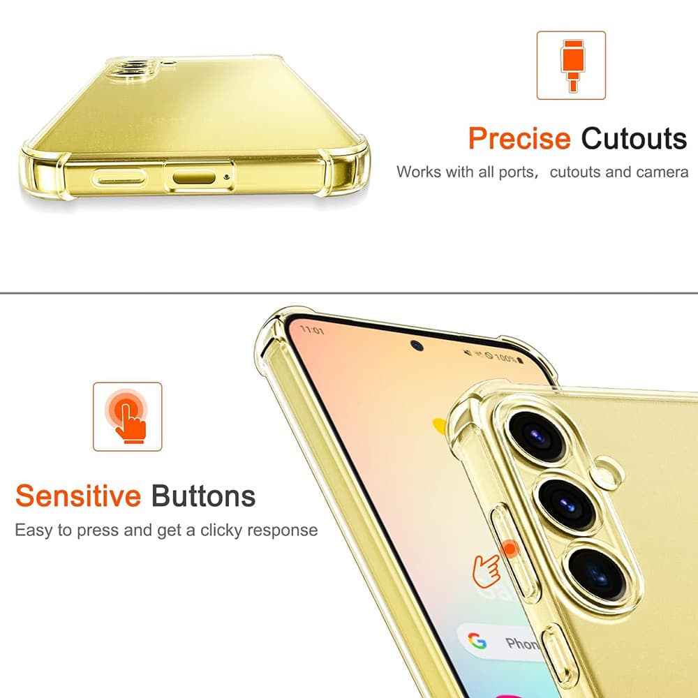 Techsuit nárazuvzdorný průhledný silikonový kryt pro Samsung Galaxy S24 - náhled 4