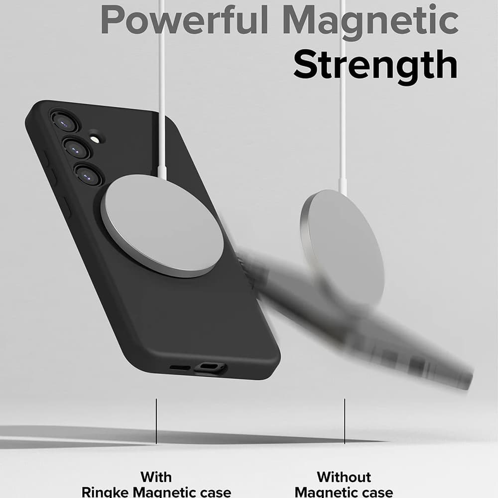 Ringke Silikonové Magnetické MagSafe Samsung Galaxy S24 Černé - náhled 4