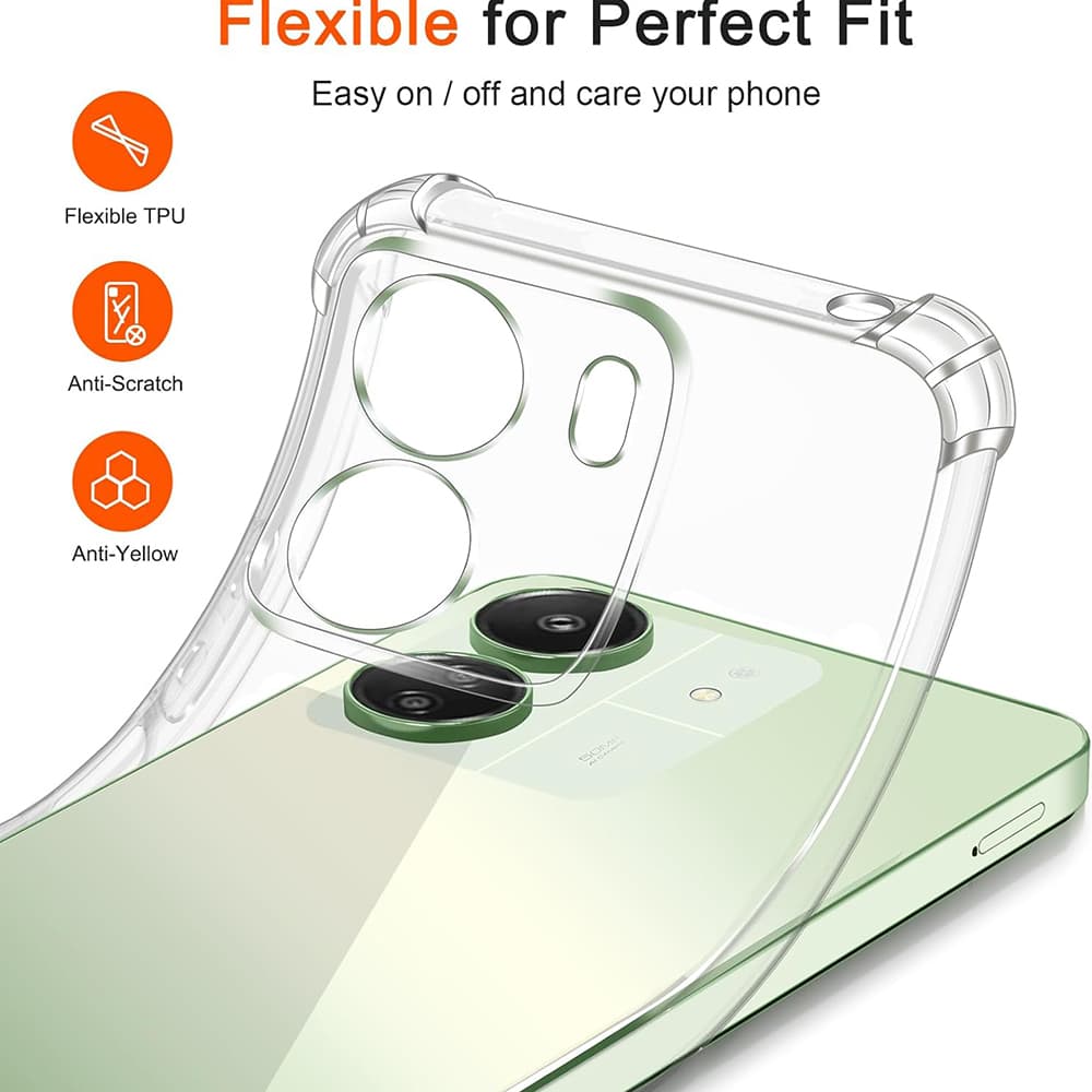 Techsuit Nárazuvzdorný Průhledný Kryt Xiaomi Redmi 13C 4G Poco C65 - náhled 4