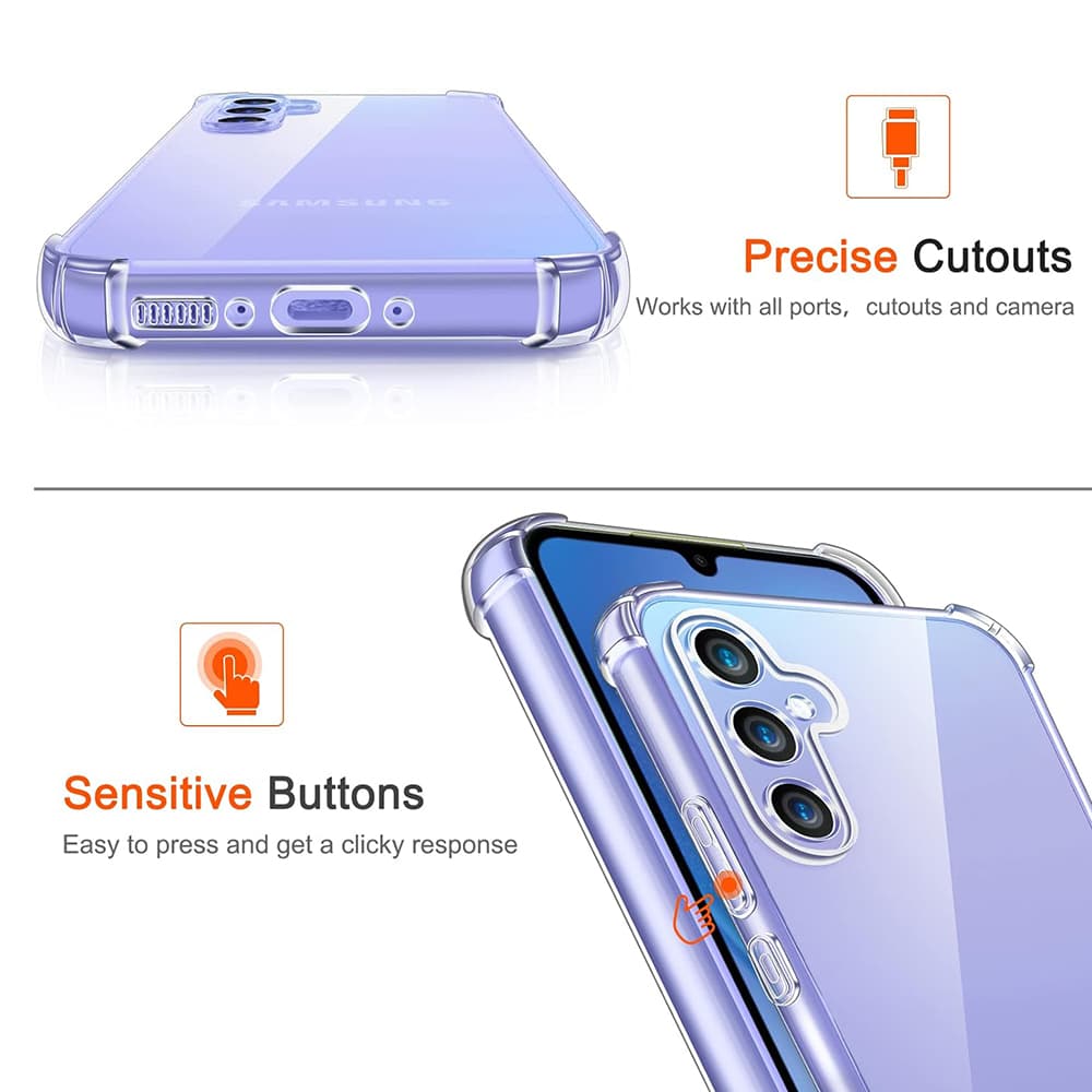 Techsuit Nárazuvzdorný Průhledný Silikon Samsung Galaxy A15 4G A15 5G - náhled 4