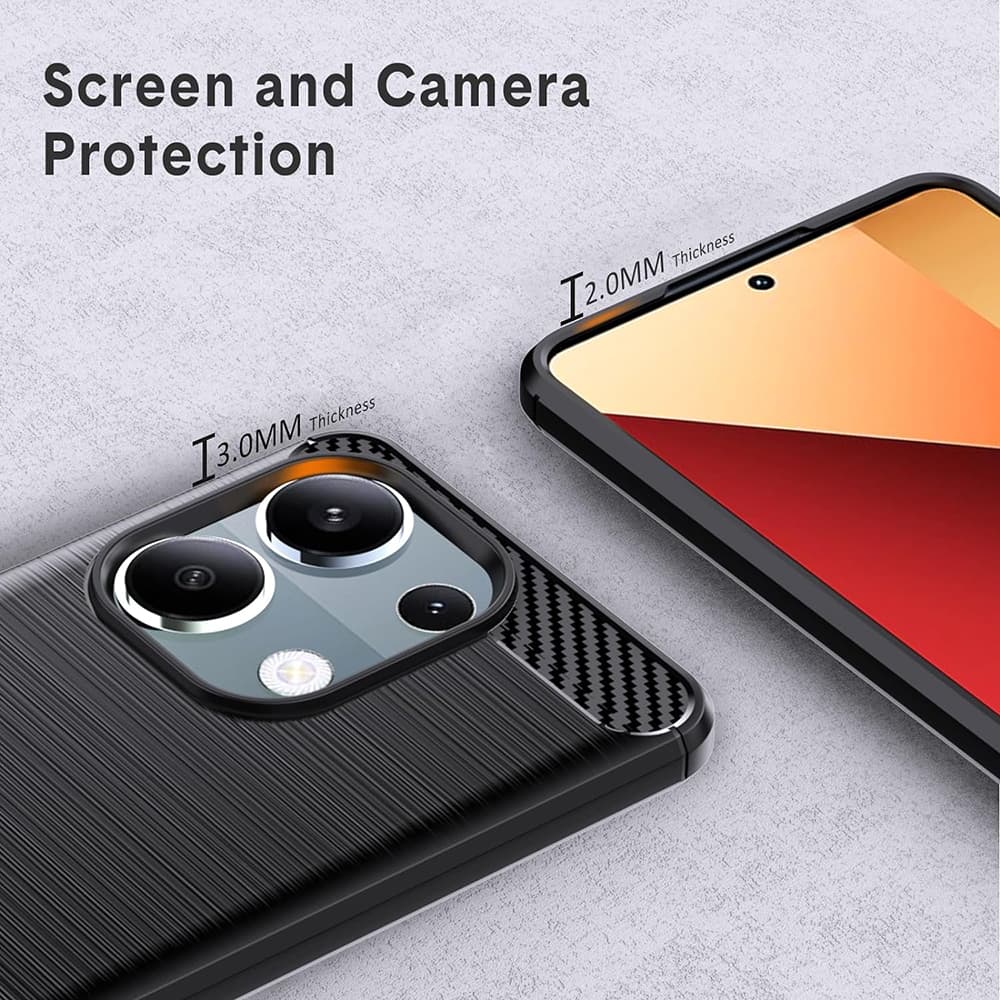 Techsuit Karbon Silikon Xiaomi Redmi Note 13 Pro 4G Poco M6 Pro 4G Black - náhled 4