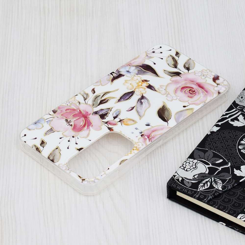 Ochranný kryt Techsuit Marble Series pro Samsung Galaxy A55 5G bílý - náhled 4