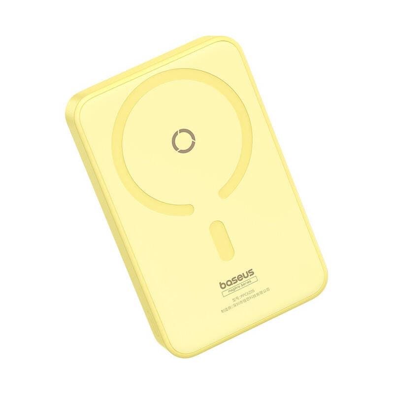 Baseus Power Bank MagPro Magnetic USB-C 5000mAh 20W MagSafe kabel Type-C 3A 30cm žlutá - náhled 4
