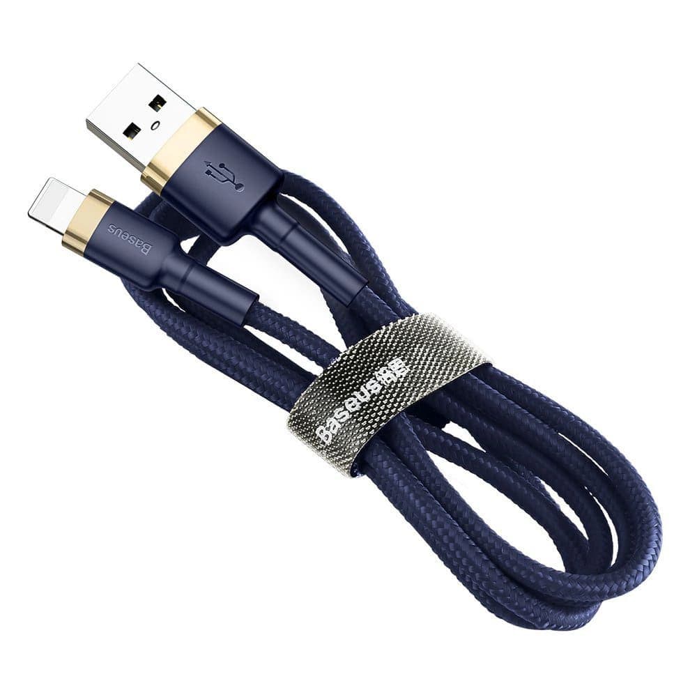 Baseus - datový kabel Cafule (CALKLF-CV3) - USB na Lightning, QC3.0, 1.5A, 2m - modro-zlatý - náhled 4